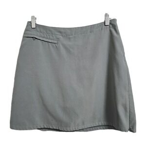 Patagonia Skort Women 8 Gray Active Hiking Golf Built-in Liner Side Zip‎ Pocket